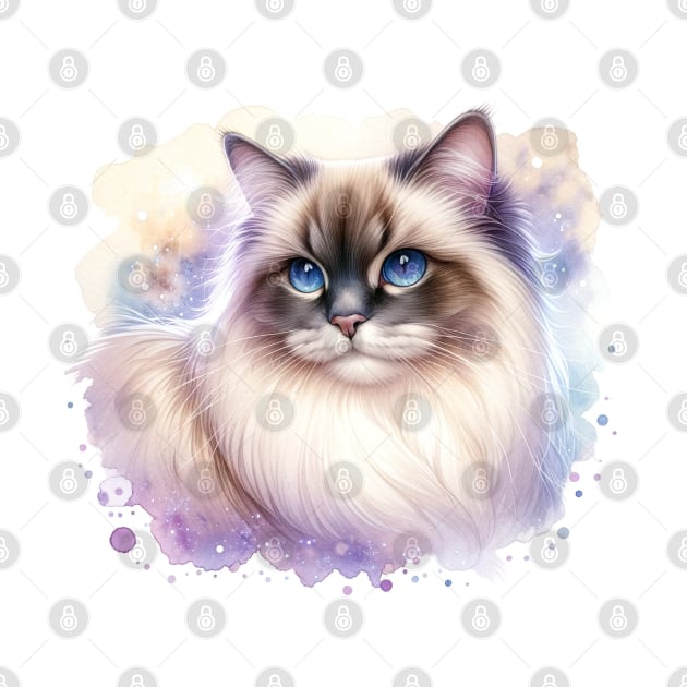 Birman - Watercolor Cat by Edd Paint Something