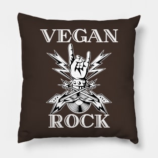 Vegan Power are Rock Metal Vibes Pillow