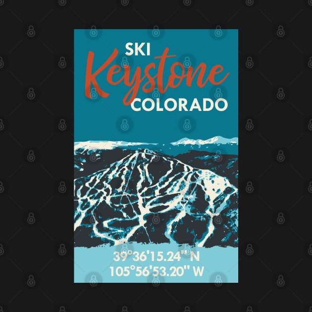 Keystone Mountain Vintage Ski Poster by ROEDERcraft