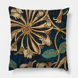 Honeysuckle pattern old vintage art painting Pillow