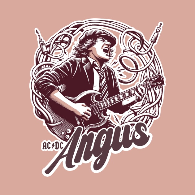 Angus Young AC/DC by Ken Savana