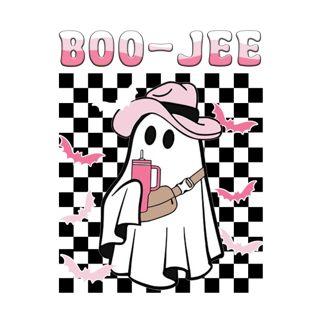 Spooky Season Cute Ghost Halloween Costume Boujee Boo-Jee by JennyArtist