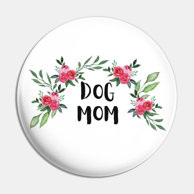 Floral Dog Mom Pin by Mplanet