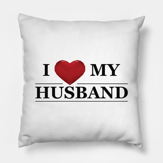 Wife - I love my husband Pillow by KC Happy Shop