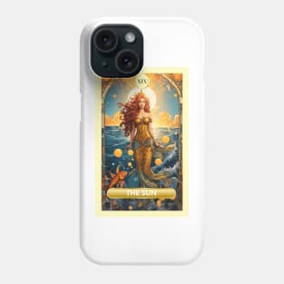 The Sun Card From the Light Mermaid Tarot Deck. Phone Case