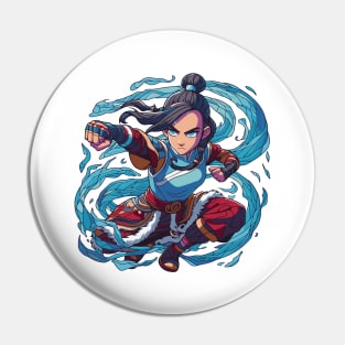 katara water tribe in battle position Pin