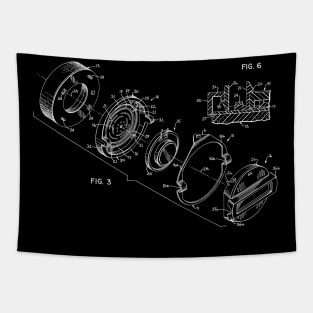 Headphone Vintage Patent Drawing Tapestry