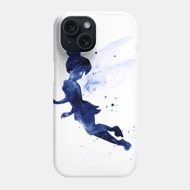 Tinkerbell, navy blue Phone Case by Luba_Ost