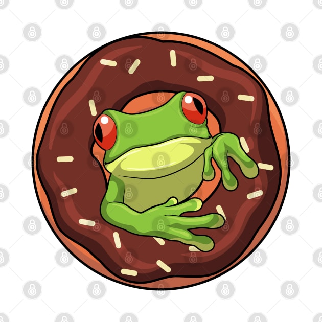 Frog with Donut by Markus Schnabel