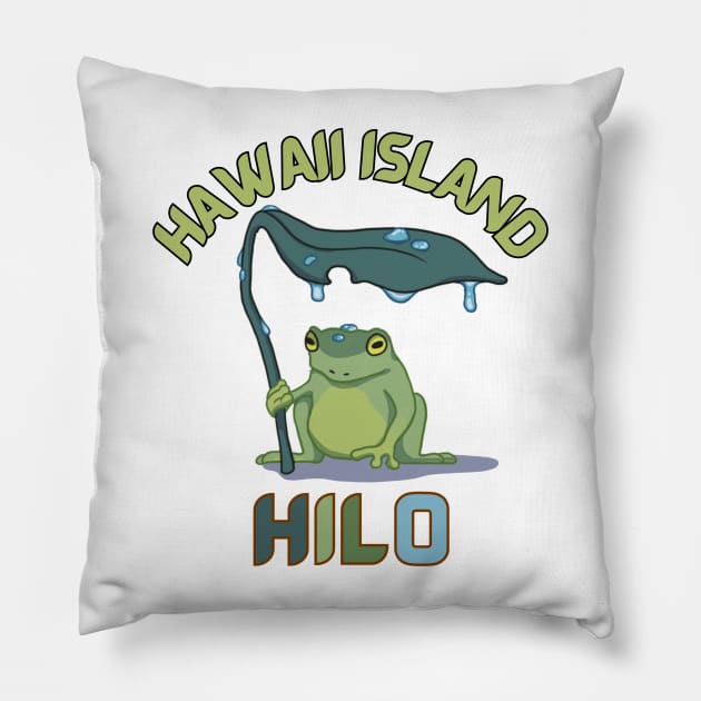 Hawaii Island - Hilo Pillow by DW Arts Design