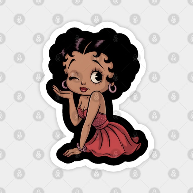 Black Betty Boop Winking Magnet by UrbanLifeApparel
