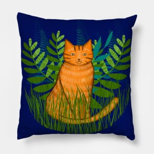 Jungle Ginger Cat Pillow