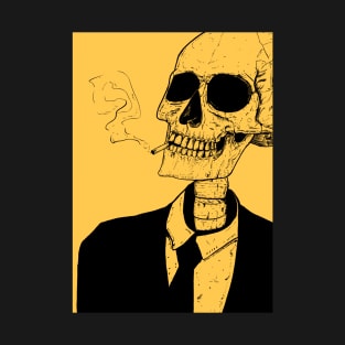 Macabre Skeleton In Black Suit T-Shirt