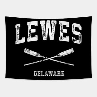 Lewes Delaware Nautical Crossed Oars Tapestry