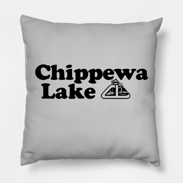 Chippewa Lake Park Pillow by carcinojen