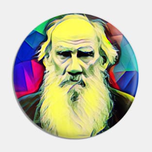 Leo Tolstoy Colourful Portrait | Leo Tolstoy Artwork 7 Pin