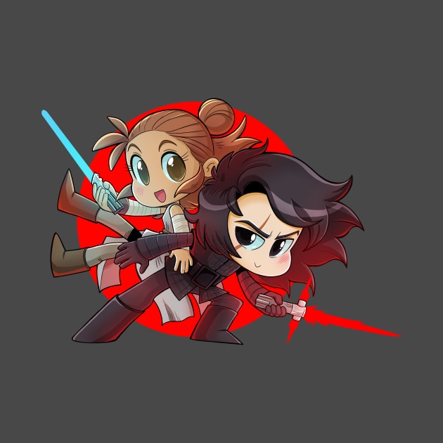 Space Sweethearts - Battle Balance - Chibi Cuties by kickgirl