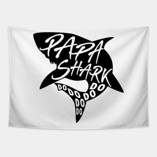 Papa Shark (Baby Shark) - Minimal Lyrics Shirt Tapestry