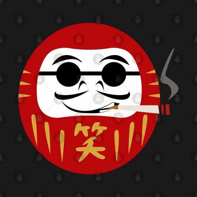 Cool smoking Daruma (達磨) doll wearing sunglasses by FOGSJ