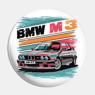 BMW M3 E30 Vintage Car Pin