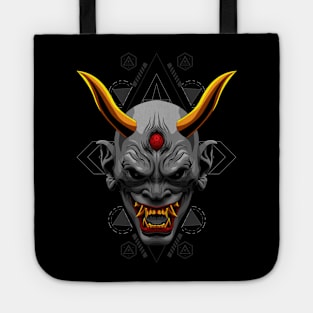 hanya oni mask Tote