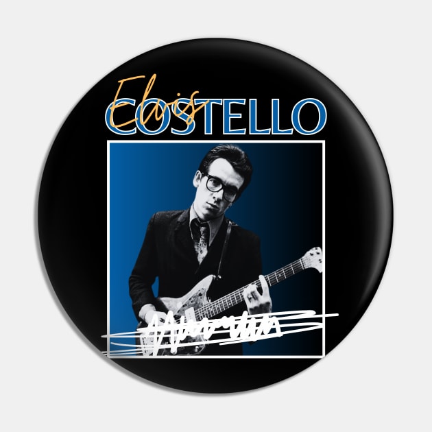 Elvis costello///original retro Pin by DetikWaktu