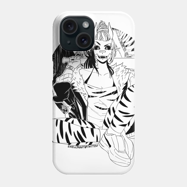 Yokai Girl (Inktober) Phone Case by spanoodle