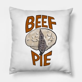 Beef pie - meat pie - dripping mince - graphic text Pillow