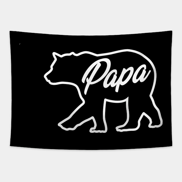 Papa Bear Design, Dad Hunting Grizzly Blue Tee, Cute Gift For Fathers Day Under 20, Present For New Dads, Italian Father Gift   Funny Tapestry by Terrybogard97