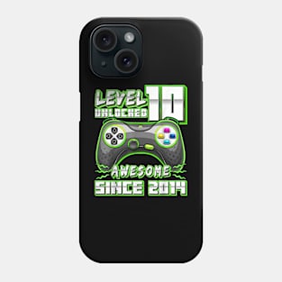 10th Birthday Gamer 10 Year Old Bday Boy Ten Son Phone Case