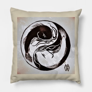 Catfish Yin Yang Pillow