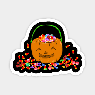 Happy Halloween Candy Basket Magnet