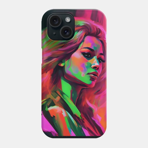 masterpiece epic retrowave art Phone Case by Fadedstar