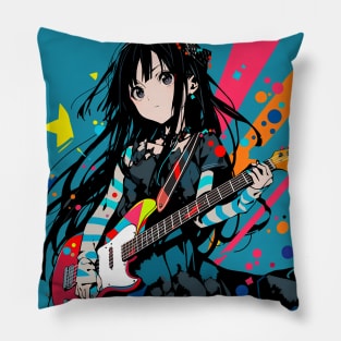 mio and guitar Pillow