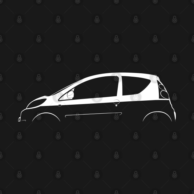 Peugeot 107 3-Door Silhouette by Car-Silhouettes