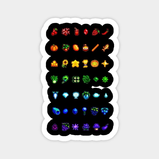 stardew valley color chart - Stardew Valley - Magnet | TeePublic