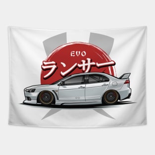 Lancer Evolution X (White) Tapestry