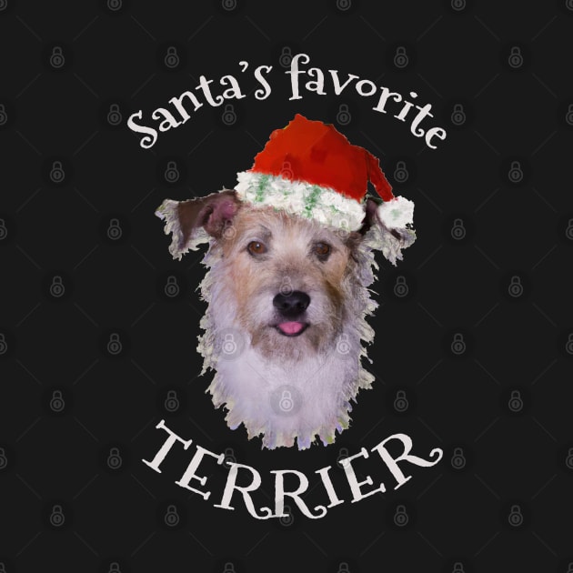 Santa's favorite terrier, happy holidays gift by LollysLane