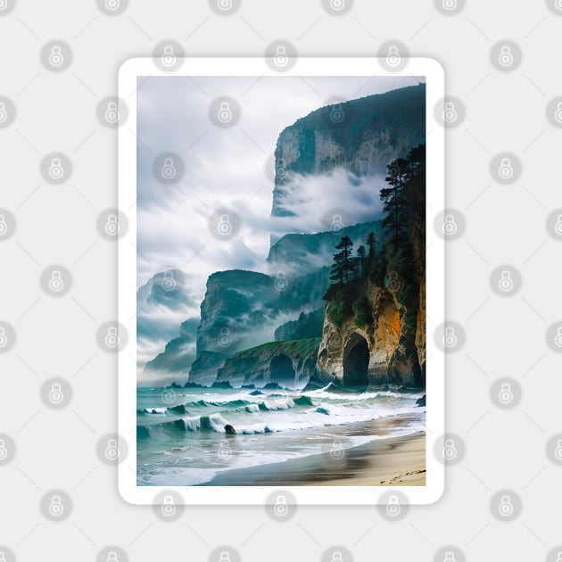 Secret Sea Cave Magnet by CursedContent