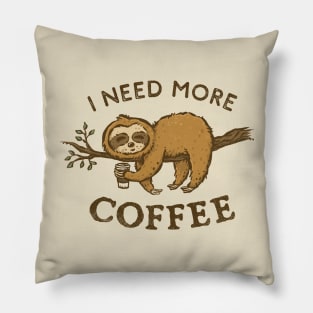 I Need More Coffee Pillow