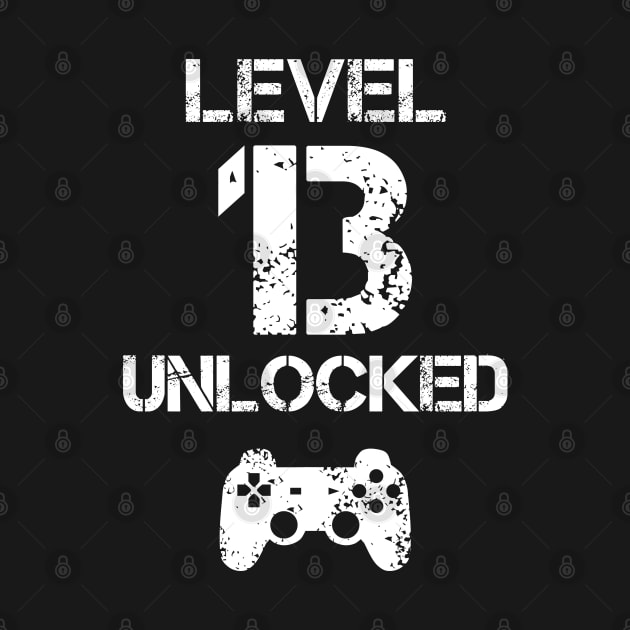 Level 13 Unlocked T-Shirt - 13th Birthday Gift by Ilyashop