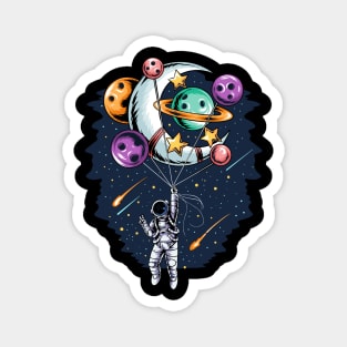 Astronaut Grab All Planets Magnet