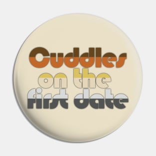 Bear Pride Stripe "Cuddles On The First Date" Light Pin