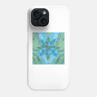 Abstract Digital Art in Blue and Green Tones Phone Case