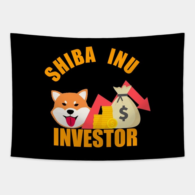 Shiba Inu Investor Tapestry by Proway Design