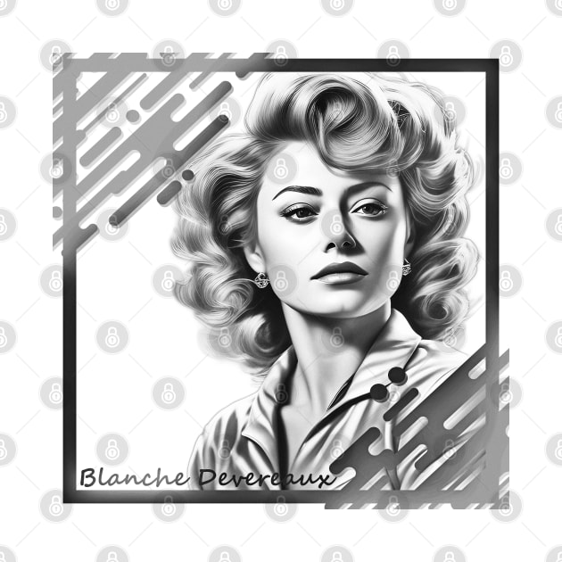 Blanche Devereaux in Black & White Frame Concept by Mysimplicity.art