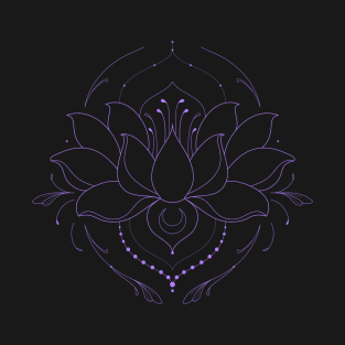 Blooming Lotus Flower  / Light Purple T-Shirt