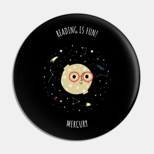 Reading is Fun - Space Lover, Mercury Pin