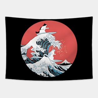 BIG WAVE CATS Tapestry