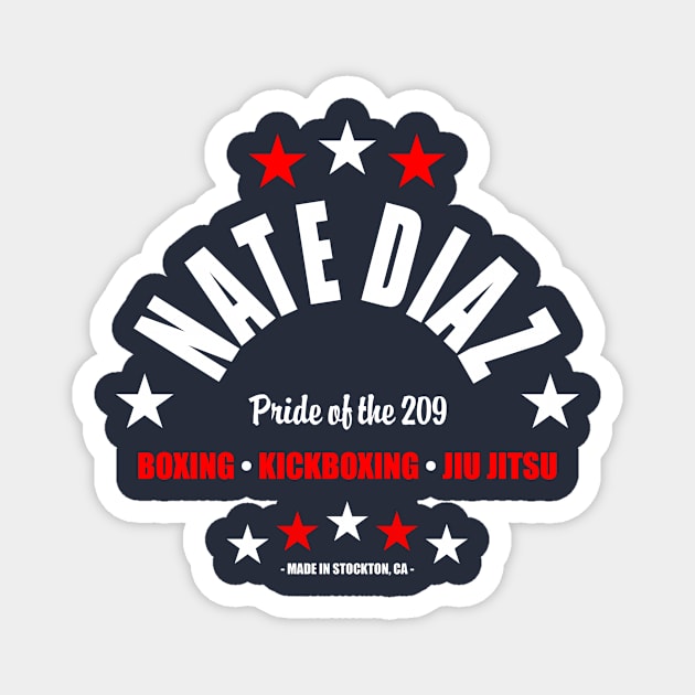 Nate Diaz RED/WHT Magnet by SavageRootsMMA